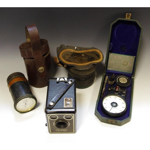 52 - A Smith gauge; a Short's gas leak indicator; a Brownie camera; etc (4)