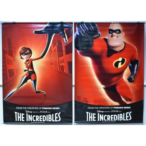 3005 - Cinema lobby Vinyl film advertising posters; The Incredibles, by Disney Pixar; Mr Incredible; Elasta... 