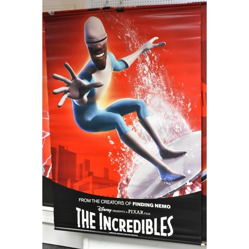 3005 - Cinema lobby Vinyl film advertising posters; The Incredibles, by Disney Pixar; Mr Incredible; Elasta... 