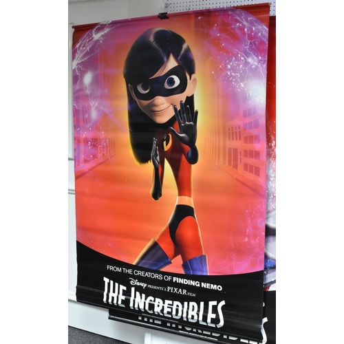 3005 - Cinema lobby Vinyl film advertising posters; The Incredibles, by Disney Pixar; Mr Incredible; Elasta... 