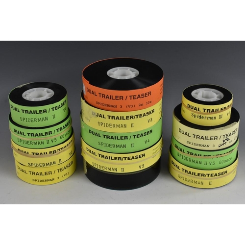 3014 - Films -  Trailer Reels, 35mm, inc Spiderman; Spiderman II, V1.V2.V3,V4,V5;  Spiderman III, V2.V3,V4,... 