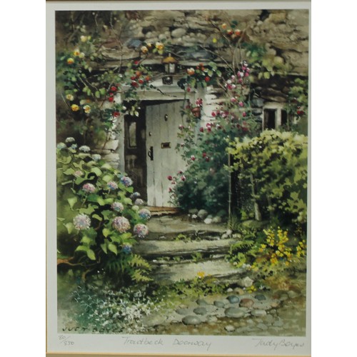 105 - Judy Boyes, by and after, an associated pair, Troutbeck Doorway, 80/850, signed and titled in pencil... 