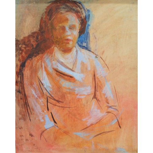 108 - English School (20th Century)
Abstract Study of a Seated Figure
unsigned, oil on board, 54cm x 44cm