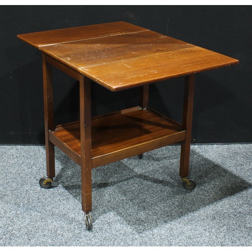 167 - A mahogany butlers serving trolley.