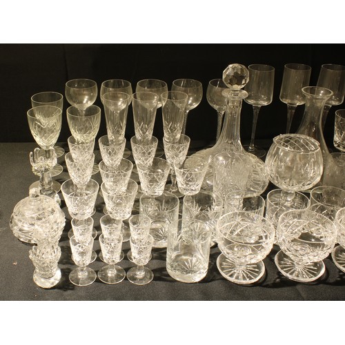 264 - Glassware - cut glass stemware, wine, sherry, whiskey tumblers, champagne flutes, etc