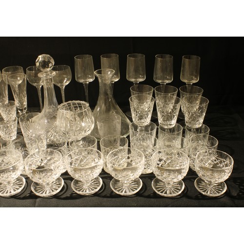 264 - Glassware - cut glass stemware, wine, sherry, whiskey tumblers, champagne flutes, etc