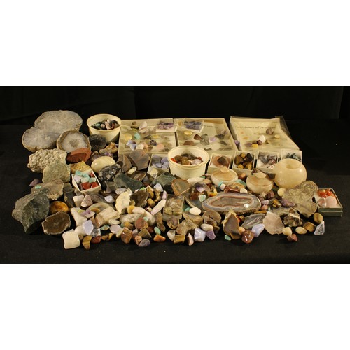 351 - Geology - assorted semi-precious gem stone samples and other geological specimens; qty