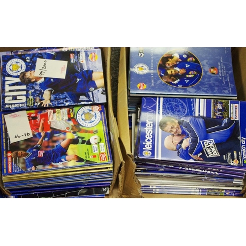 296 - Football programmes for Leicester City 1996 - 2008, including Man United and Liverpool editions, som... 