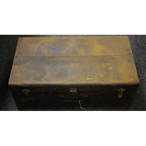 299 - An early 20th century military trunk marked ' CAPT. H.G.BOYLE '