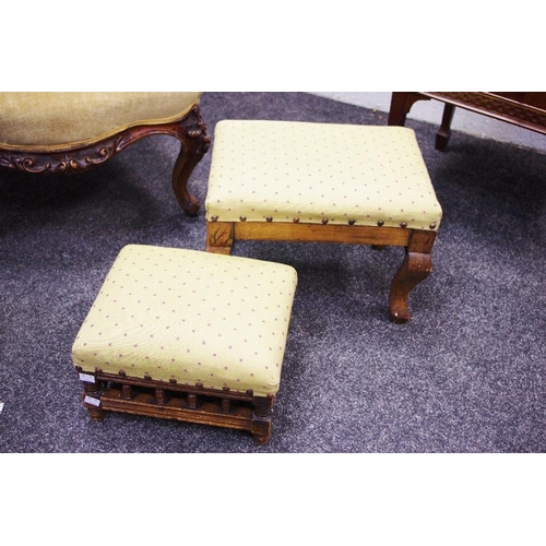 128 - Two Victorian foot stools