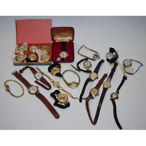 185 - Lady's watches including 8 gold plated Orsa Swiss Made watches; others including Smiths, Empire, Tim... 