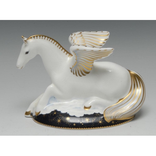 316 - A Royal Crown Derby paperweight, Pegasus, designed by June Branscombe, exclusive to Govier's of Sidm... 