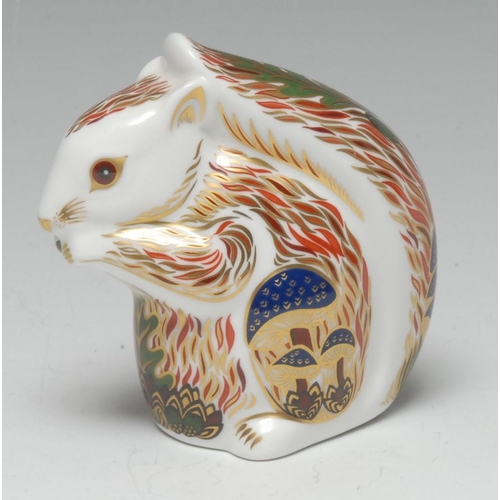 359 - A Royal Crown Derby paperweight, Stoney Middleton Squirrel, commissioned by John Sinclairs, gold sto... 