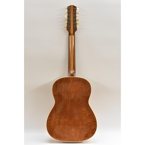 3000 - A 1960's Hoyer Twelve String Guitar, spruce soundboard, ivorine binding, well figured mahogany sides... 