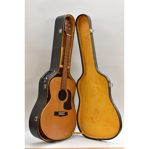 3001 - An Aria Six String Acoustic Guitar, Model No. AW 410, having a fine spruce soundboard, matching rose... 