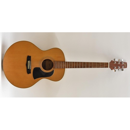 3001 - An Aria Six String Acoustic Guitar, Model No. AW 410, having a fine spruce soundboard, matching rose... 