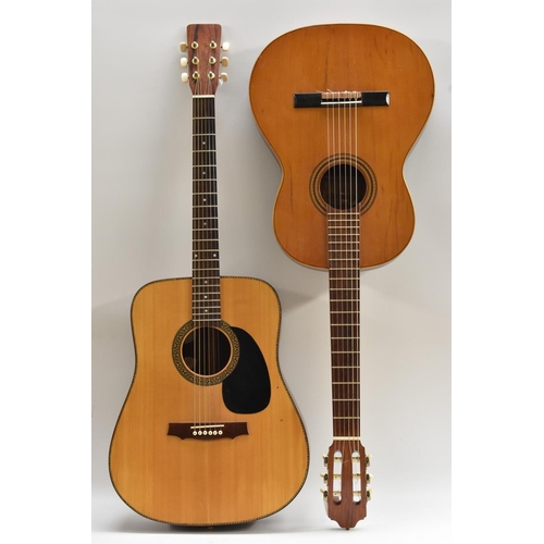 3019 - A Granados, model 1, classical spanish guitar; another six string acoustic guitar (2)