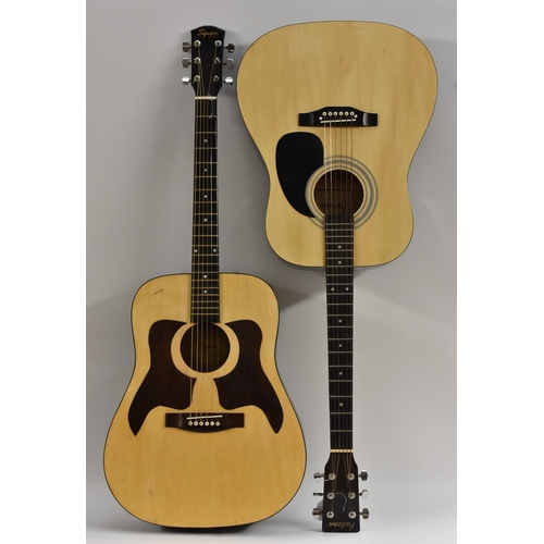 3030 - A Squier six string acoustic guitar by Fender, model no. 093-0300-021, (with aesthetic additions); a... 