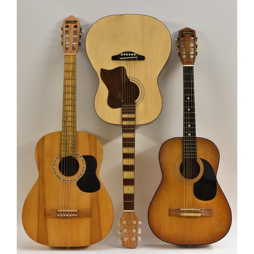 3035 - An acoustic guitar by Clear Blue Sky Industry Co. Ltd.; another two acoustic guitars by 'Audition (3... 