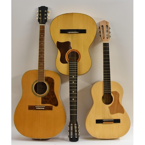 3037 - An interesting Soviet Period 7 string acoustic guitar; a 'Grandesa' six string acoustic guitar; anot... 