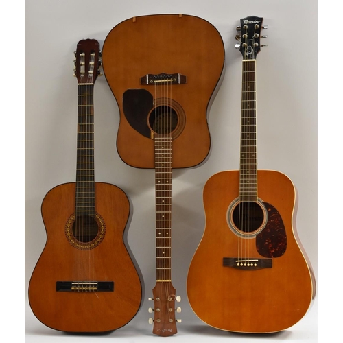 A Hohner MC 05 six string acoustic guitar length of soundboard