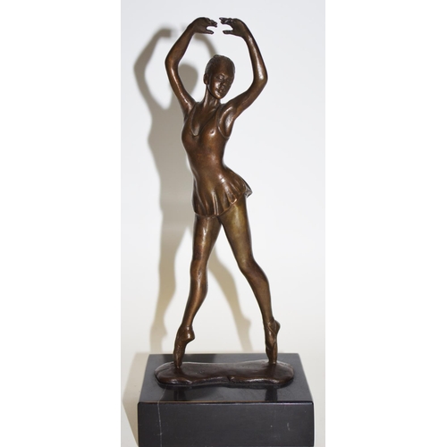 48 - A bronze ballet dancer, signed B. A.Tipton