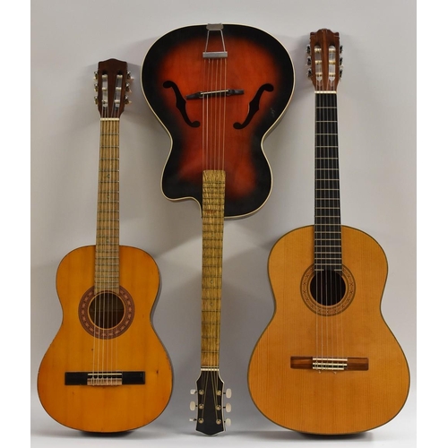 3048 - An Encore ENC36N model acoustic guitar, length of soundboard 44cm, total length 92cm, with case; an ... 