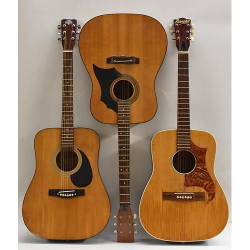 3054 - A Tanglewood TW300 acoustic guitar, total length 103.5cm; a KD-28 Italian made acoustic guitar; anot... 