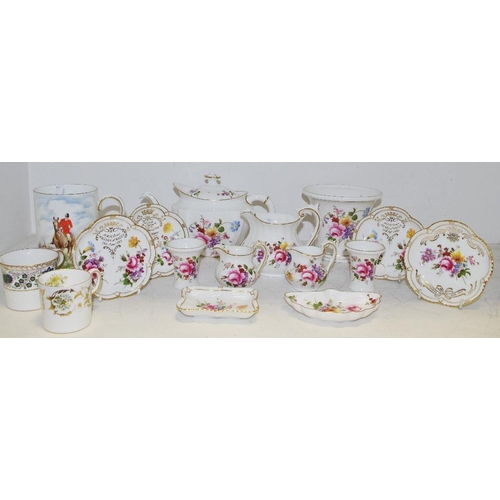 57 - Royal Crown Derby Posies tableware including teapot, milk jug, planter, bon bon dishes, etc, qty