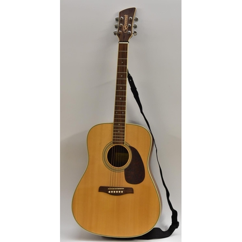 3061 - A Brunswick BDS400 acoustic guitar, length of soundboard 50.5cm, total length 104.5cm, complete with... 