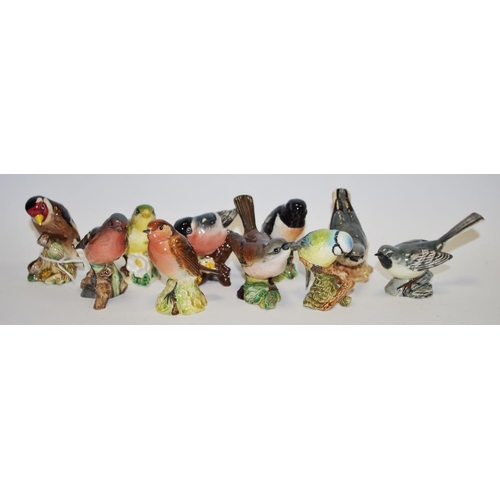 60 - Beswick models of British garden birds including blue tit, etc qty