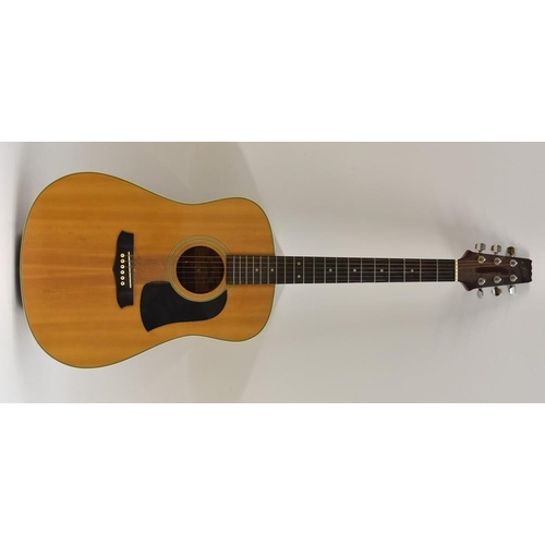 3063 - An Aria AW200 model, acoustic guitar. Length of soundboard 50.5cm, total length 104cm.