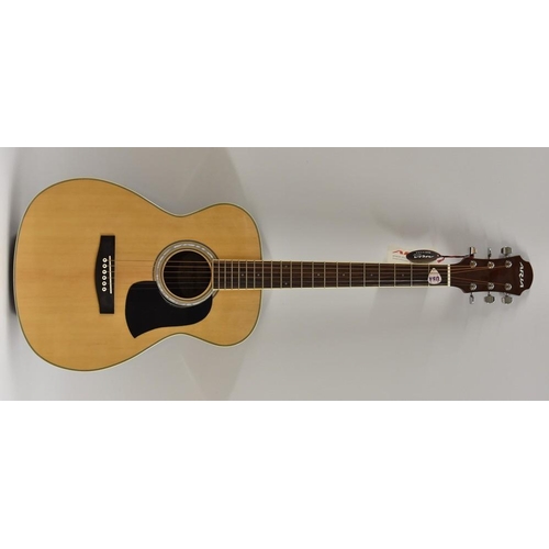 3070 - An Aria AF-20 N model, folk acoustic guitar. Length of soundboard 48cm, total length 102cm.