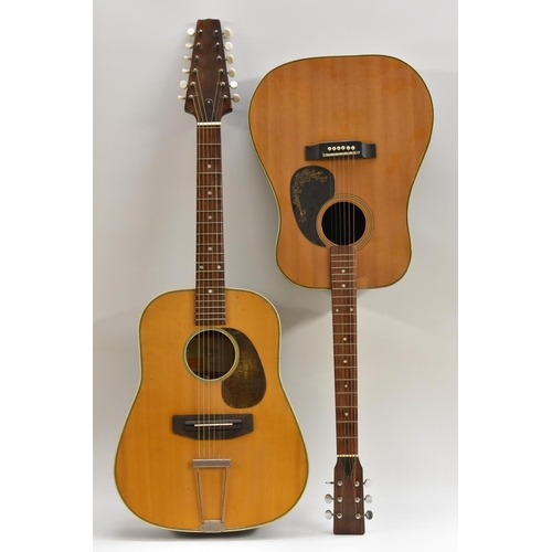 3079 - An Antoria 1290 model classic acoustic guitar, length of soundboard 51cm, total length of guitar 112... 