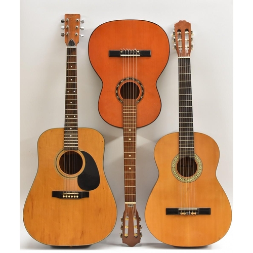 3086 - An Encore, ENW6N model, acoustic guitar, length of soundboard 50cm, total length of guitar 102.5cm; ... 