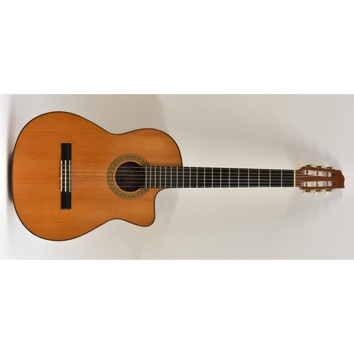 3088 - A Spanish Classical guitar, two-piece cedar soundboard, mahogany sides and back. Length of soundboar... 