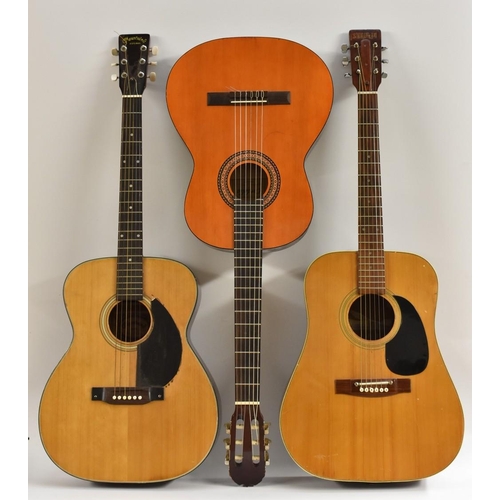 3091 - A Classical Acoustic guitar by C M Mountain, F100 model, length of soundboard 49cm, total length of ... 