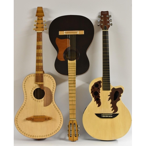 3105 - A Japanese acoustic guitar; an electro-acoustic guitar; and a bespoke made acoustic guitar (3)