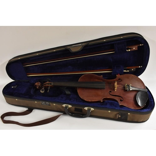 3110 - A full size violin 'The Maidstone', cased with two bows.