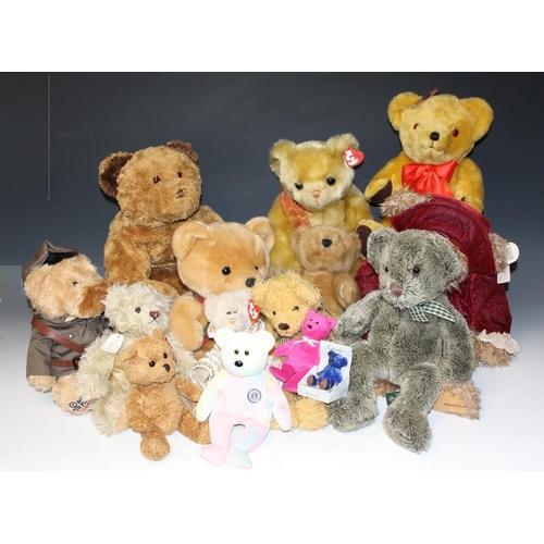 5093 - Teddy Bears, various, including TY, Russ, Huggie, etc