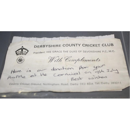 5159 - A signed miniature cricket bat, Derbyshire County Cricket, c.1988