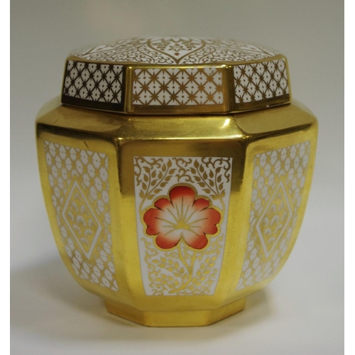 1 - A Caverswall octagonal ginger jar and cover, printed mark