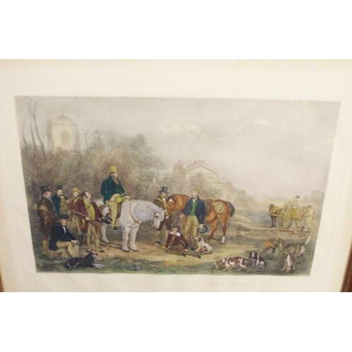 101A - Francis Grant, after, Simmons, by, The Shooting Party - Ranton Abbey, coloured lithograph, 90cm x 70... 