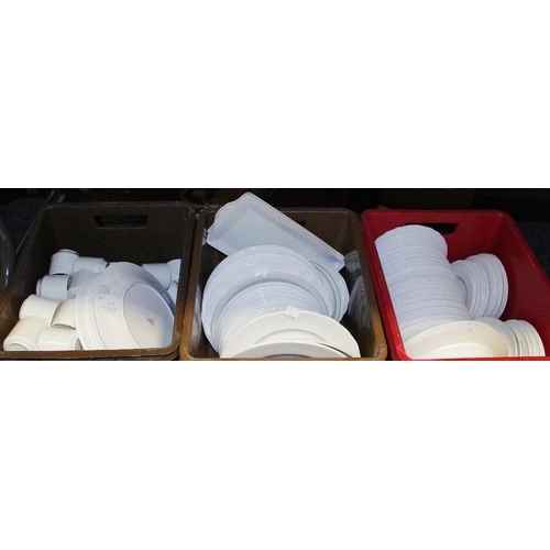 115 - White Tea & Dinnerware - including dinner plates, side plates,desert plates, serving dishes, coffee ... 