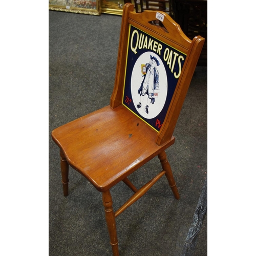 141A - Interior design - advertisement - a Quaker Oats enamel backed hall chair