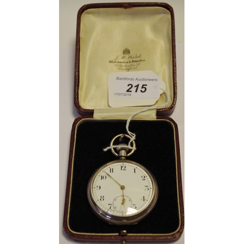 215 - A Victorian silver pocket watch, Swiss made c.1880