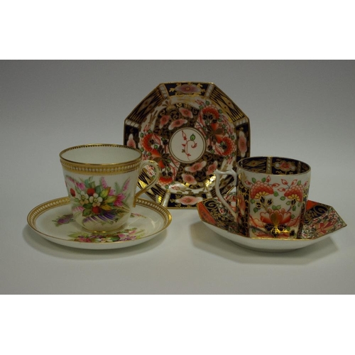 4 - A Crown Derby 2451 pattern teacup & saucer, painted marks Crown Cross Batons S & H (Stevenson & Hanc... 