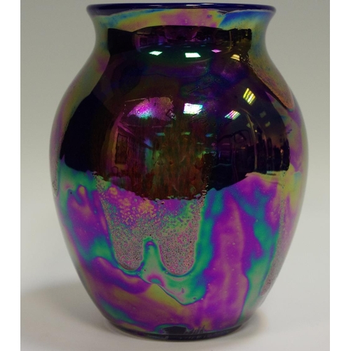 44 - A Poole lustre glazed ovoid vase, Valerie Pullen design, C.1970s, original label