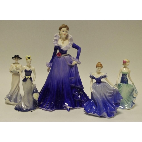 49A - A Coalport figure of the year, Anne 1997; other miniatures, Lisa, Sandra, In Vogue, Thank You, boxed... 