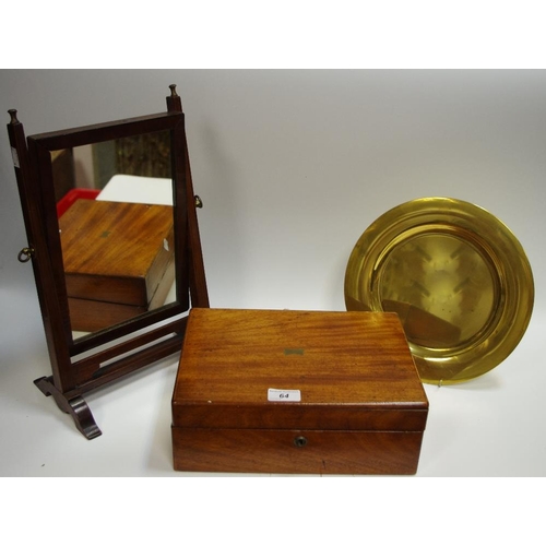 64 - Boxes & Objects - an early 19th century mahogany dressing mirror; a Victorian flamed mahogany writin... 